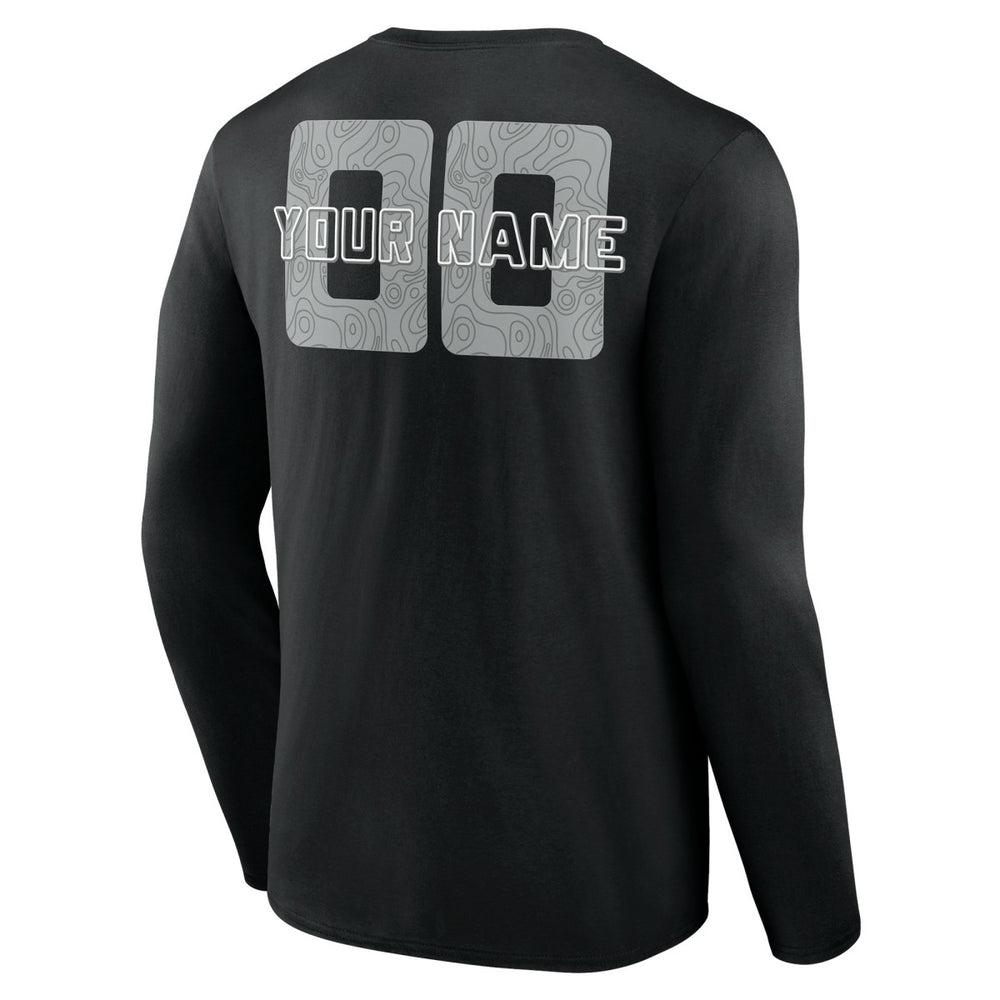 Black San Antonio Spurs Stellar Personalized Name & Number Long Sleeve T-Shirt | NBA