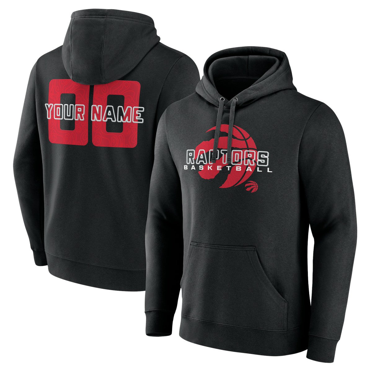 Black Toronto Raptors Stellar Personalized Name & Number Pullover Hoodie | NBA