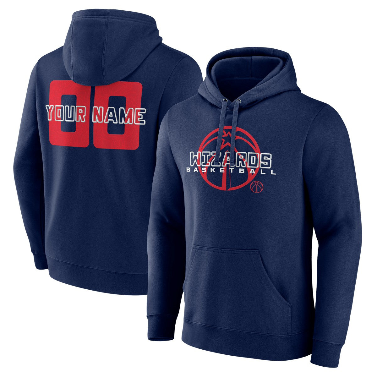 Navy Washington Wizards Stellar Personalized Name & Number Pullover Hoodie | NBA