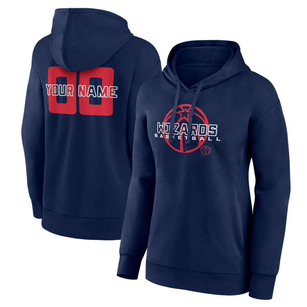 Navy Washington Wizards Women's Stellar Personalized Name & Number Pullover Hoodie | NBA