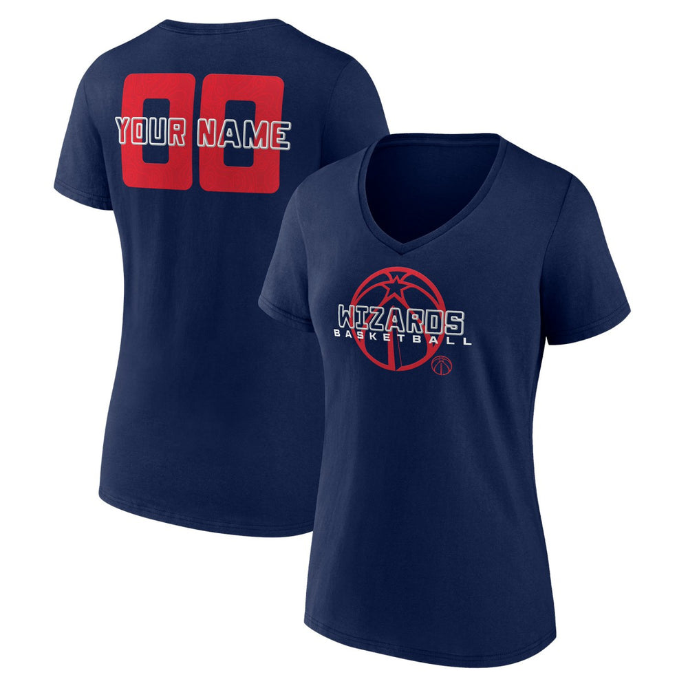 Navy Washington Wizards Women's Stellar Personalized Name & Number V-Neck T-Shirt | NBA
