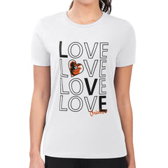 Baltimore Orioles G-III 4Her by Carl Banks Women's Super-Slim Fit Lightweight Love Graphic Team T-Shirt - MLB T-shirts