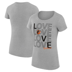Baltimore Orioles G-III 4Her by Carl Banks Women's Super-Slim Fit Lightweight Love Graphic Team T-Shirt - MLB T-shirts