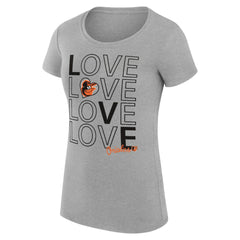 Baltimore Orioles G-III 4Her by Carl Banks Women's Super-Slim Fit Lightweight Love Graphic Team T-Shirt - MLB T-shirts
