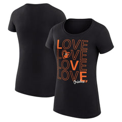 Baltimore Orioles G-III 4Her by Carl Banks Women's Super-Slim Fit Lightweight Love Graphic Team T-Shirt - MLB T-shirts