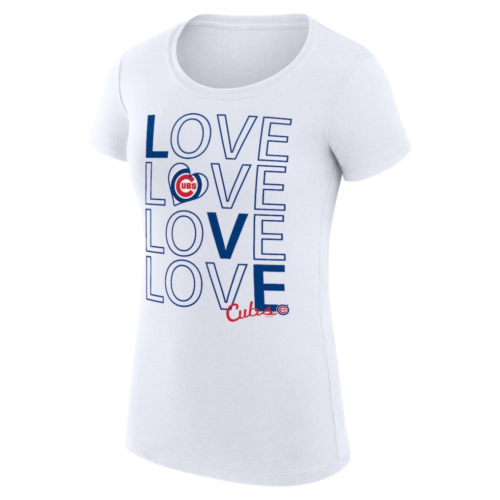 Chicago Cubs G-III 4Her by Carl Banks Women's Super-Slim Fit Lightweight Love Graphic Team T-Shirt - MLB T-shirts