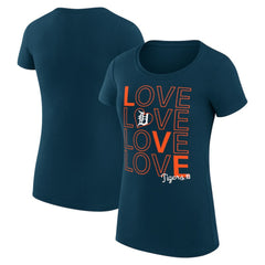 Detroit Tigers G-III 4Her by Carl Banks Women's Super-Slim Fit Lightweight Love Graphic Team T-Shirt - MLB T-shirts