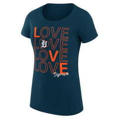 Detroit Tigers G-III 4Her by Carl Banks Women's Super-Slim Fit Lightweight Love Graphic Team T-Shirt - MLB T-shirts