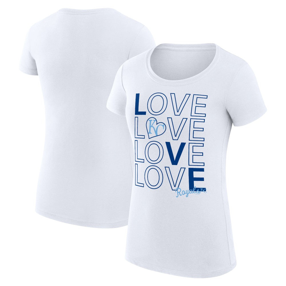 Kansas City Royals G-III 4Her by Carl Banks Women's Super-Slim Fit Lightweight Love Graphic Team T-Shirt - MLB T-shirts