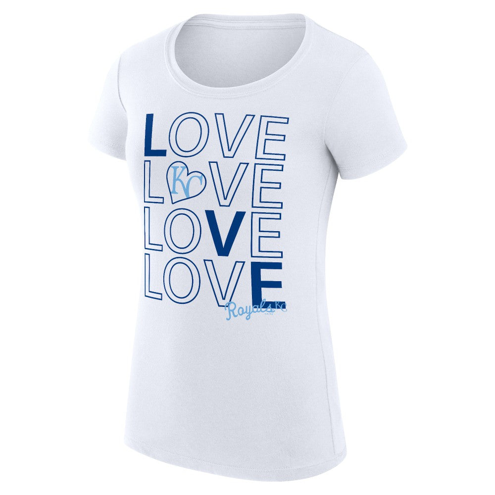 Kansas City Royals G-III 4Her by Carl Banks Women's Super-Slim Fit Lightweight Love Graphic Team T-Shirt - MLB T-shirts