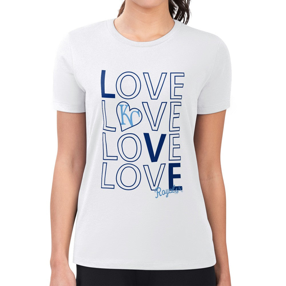 Kansas City Royals G-III 4Her by Carl Banks Women's Super-Slim Fit Lightweight Love Graphic Team T-Shirt - MLB T-shirts
