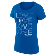 Kansas City Royals G-III 4Her by Carl Banks Women's Super-Slim Fit Lightweight Love Graphic Team T-Shirt - MLB T-shirts