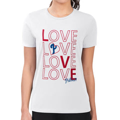 Philadelphia Phillies G-III 4Her by Carl Banks Women's Super-Slim Fit Lightweight Love Graphic Team T-Shirt - MLB T-shirts