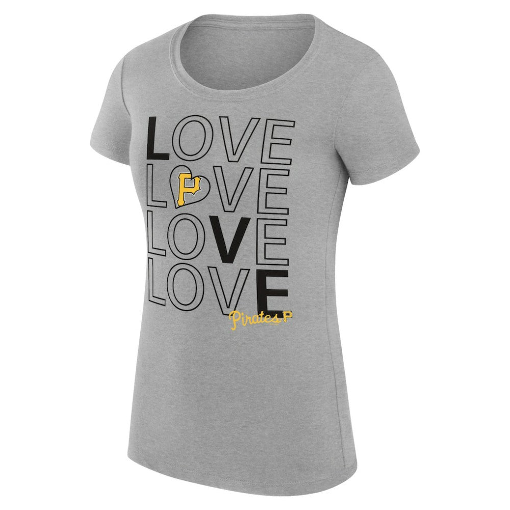 Pittsburgh Pirates G-III 4Her by Carl Banks Women's Super-Slim Fit Lightweight Love Graphic Team T-Shirt - MLB T-shirts