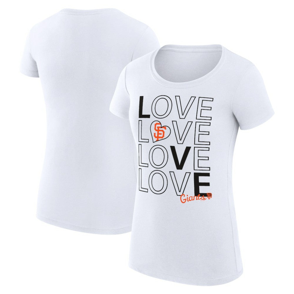 San Francisco Giants G-III 4Her by Carl Banks Women's Super-Slim Fit Lightweight Love Graphic Team T-Shirt - MLB T-shirts
