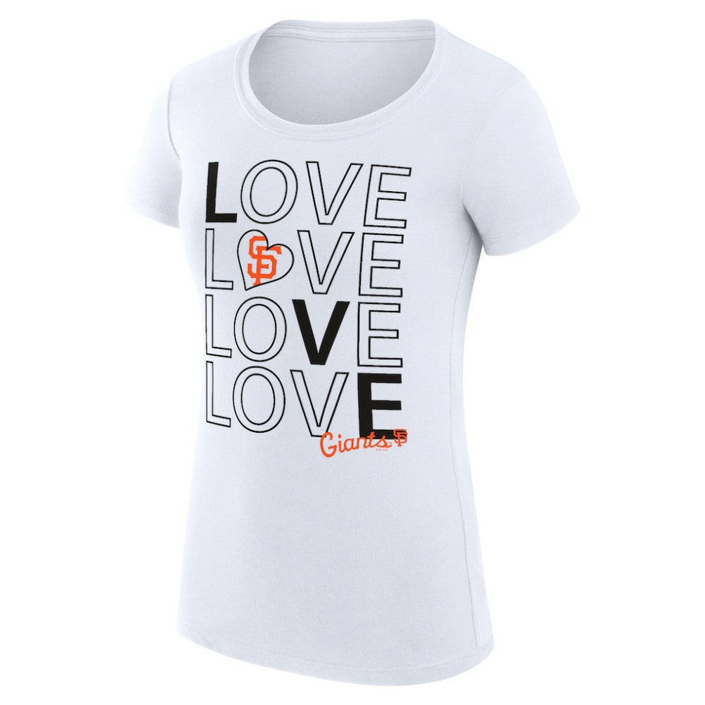 San Francisco Giants G-III 4Her by Carl Banks Women's Super-Slim Fit Lightweight Love Graphic Team T-Shirt - MLB T-shirts