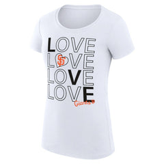 San Francisco Giants G-III 4Her by Carl Banks Women's Super-Slim Fit Lightweight Love Graphic Team T-Shirt - MLB T-shirts