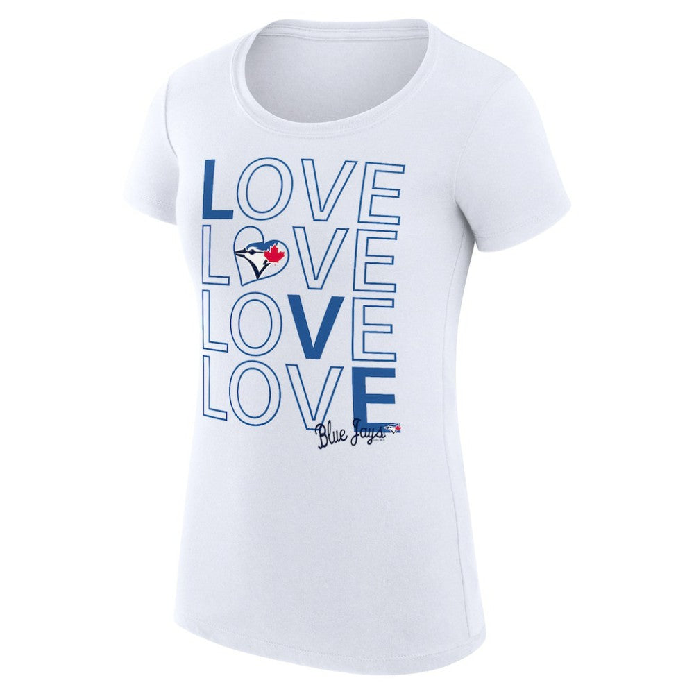 Toronto Blue Jays G-III 4Her by Carl Banks Women's Super-Slim Fit Lightweight Love Graphic Team T-Shirt - MLB T-shirts