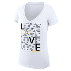 Pittsburgh Pirates G-III 4Her by Carl Banks Women's Super-Slim Fit Lightweight Love Graphic Team V-Neck T-Shirt - MLB T-shirts