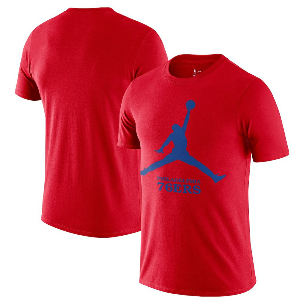 Red Philadelphia 76ers Essential Jumpman T-Shirt | NBA