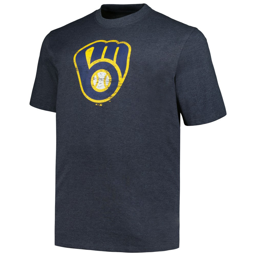 Milwaukee Brewers Profile Big & Tall Weathered Logo T-Shirt - MLB T-shirts