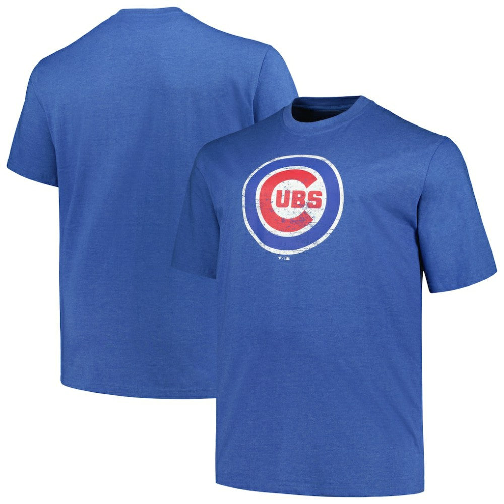 Chicago Cubs Profile Big & Tall Weathered Logo T-Shirt - MLB T-shirts