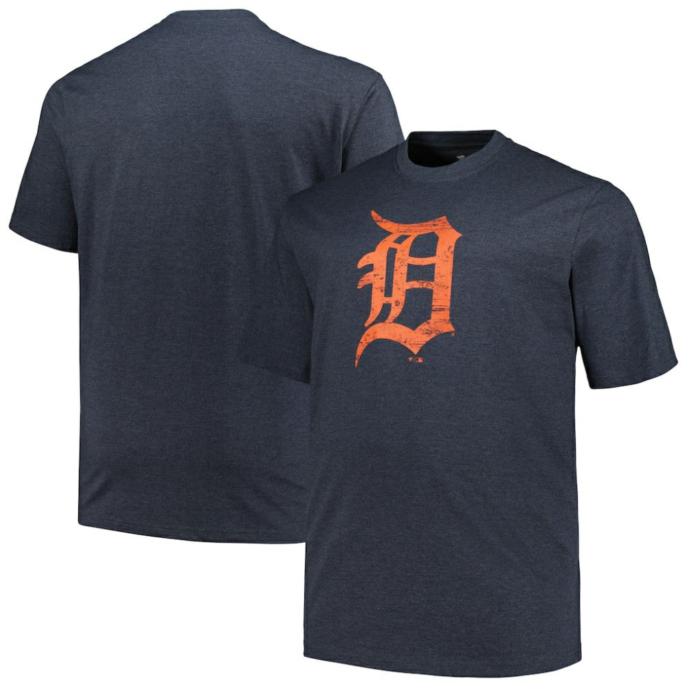 Detroit Tigers Profile Big & Tall Weathered Logo T-Shirt - MLB T-shirts