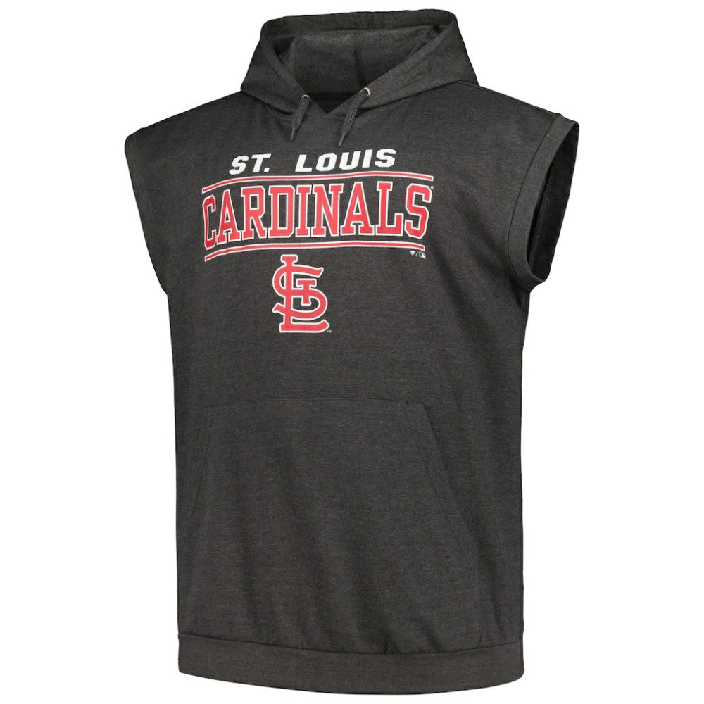 St. Louis Cardinals Profile Big & Tall Muscle Sleeveless Pullover Hoodie - MLB Hoodies