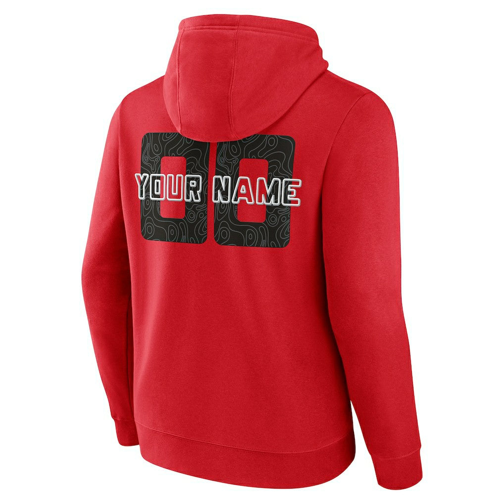 Red Chicago Bulls Stellar Personalized Name & Number Pullover Hoodie | NBA