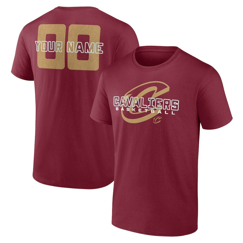 Wine Cleveland Cavaliers Stellar Personalized Name & Number T-Shirt sale | NBA