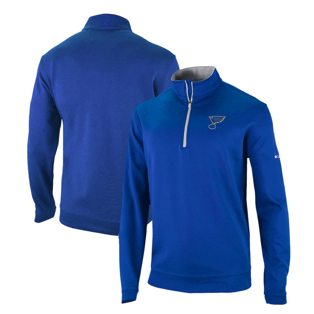 St. Louis Blues Columbia Omni-Wick Wickhams Hills Half-Zip Pullover Top -  NHL Pullover