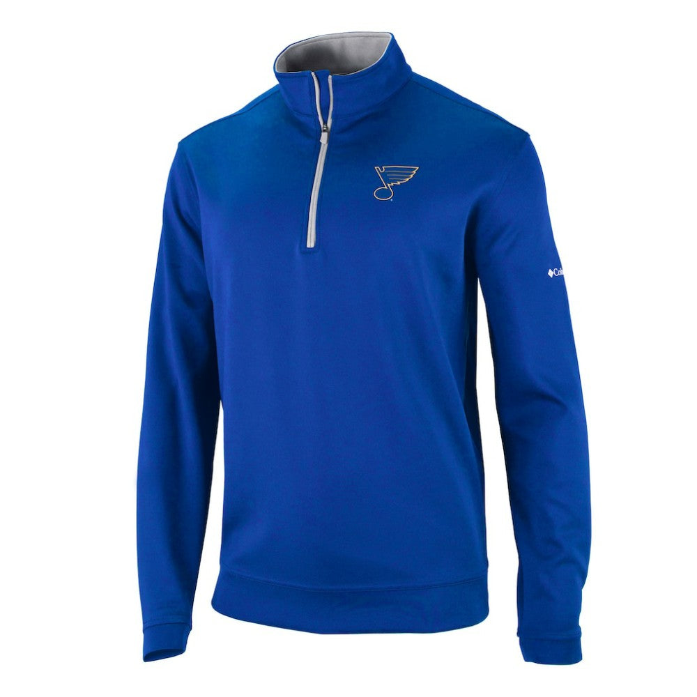 St. Louis Blues Columbia Omni-Wick Wickhams Hills Half-Zip Pullover Top -  NHL Pullover