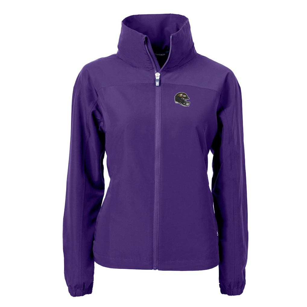 Baltimore Ravens Cutter & Buck Women's Charter Eco Recycled Full-Zip Jacket | NFL Outlet