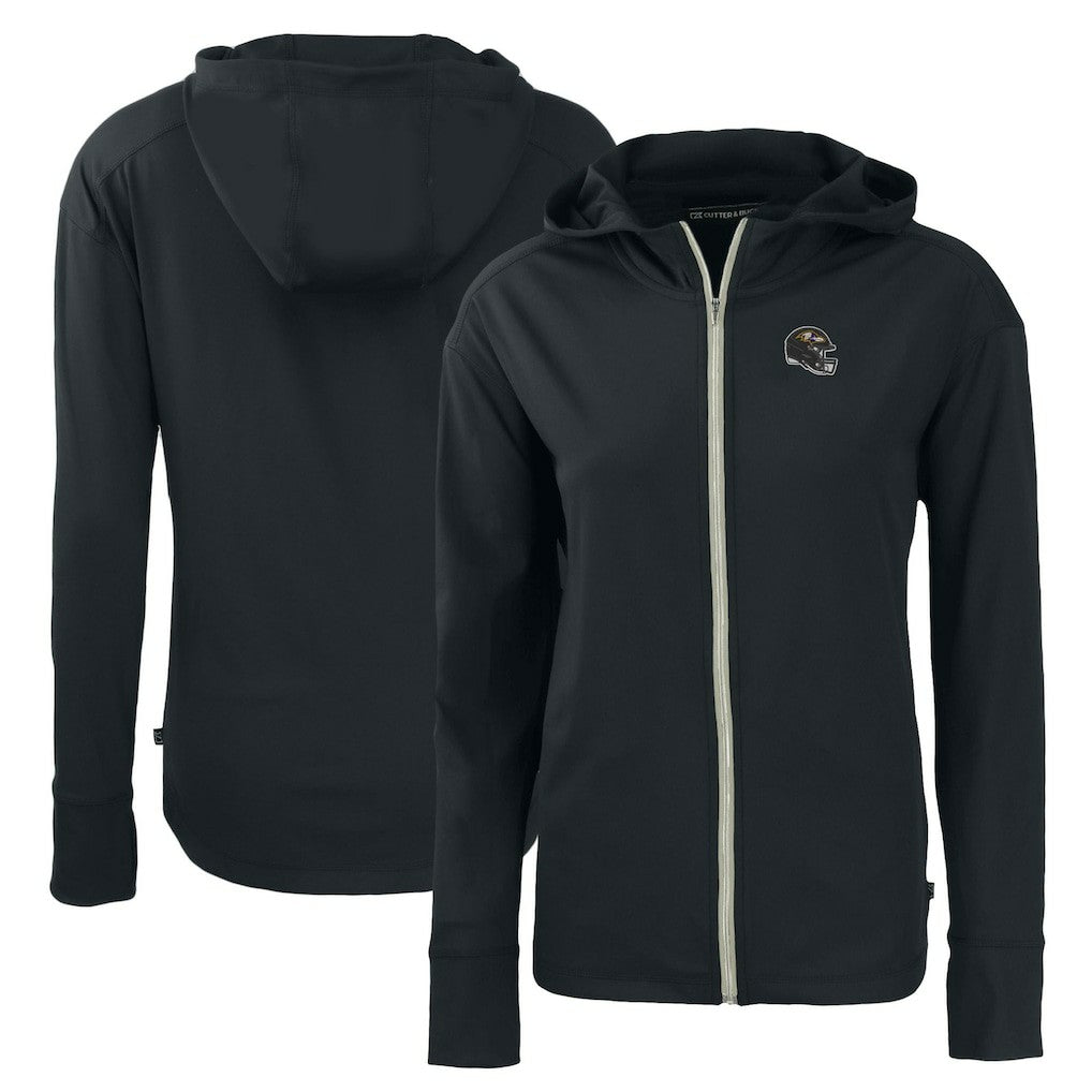 Baltimore Ravens Cutter & Buck Women's Helmet Daybreak Eco Recycled Full-Zip Hoodie | NFL Outlet