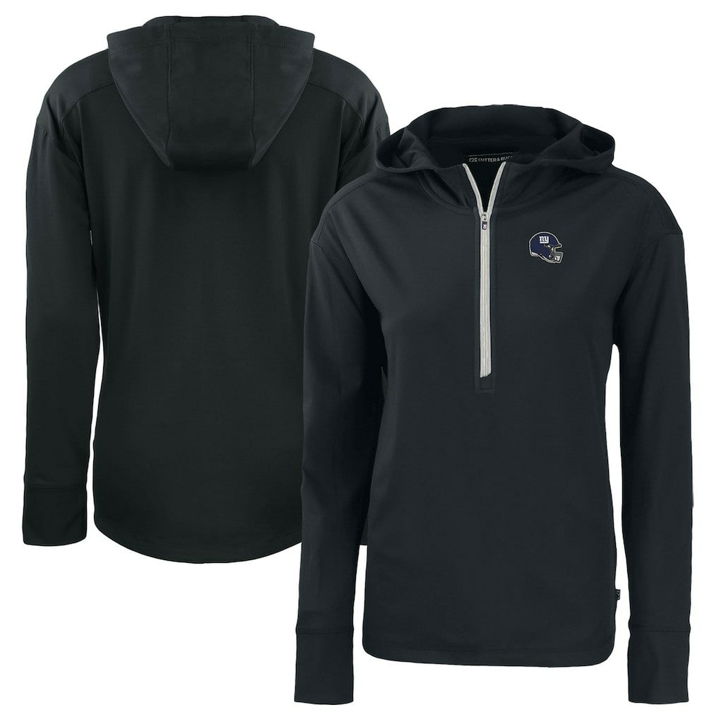 New York Giants Cutter & Buck Women's Helmet Daybreak Eco Recycled Half-Zip Hoodie | NFL Near me