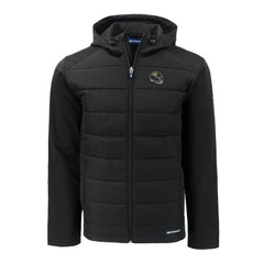 Jacksonville Jaguars Cutter & Buck Helmet Evoke Hybrid Eco Softshell Recycled Full-Zip Hoodie Jacket | NFL On sale