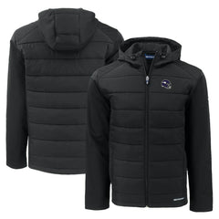 Minnesota Vikings Cutter & Buck Helmet Evoke Hybrid Eco Softshell Recycled Full-Zip Hoodie Jacket | NFL US