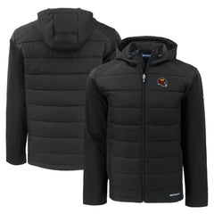 Washington Commanders Cutter & Buck Helmet Evoke Hybrid Eco Softshell Recycled Full-Zip Hoodie Jacket | NFL On sale