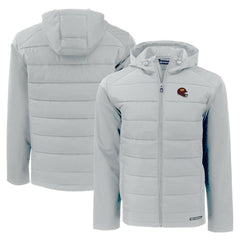 Washington Commanders Cutter & Buck Helmet Evoke Hybrid Eco Softshell Recycled Full-Zip Hoodie Jacket | NFL On sale