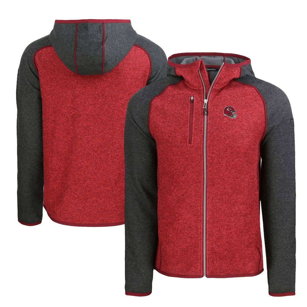 Kansas City Chiefs Cutter & Buck Helmet Mainsail Sweater-Knit Full-Zip Hoodie | NFL On sale