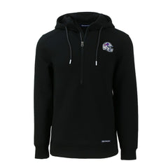 Buffalo Bills Cutter & Buck Helmet Roam Eco Half-Zip Recycled Pullover Hoodie | NFL Sale