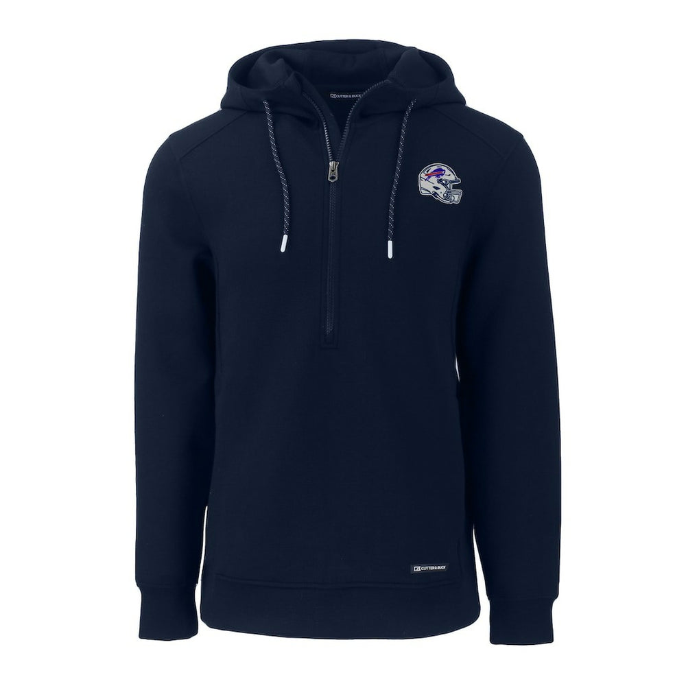 Buffalo Bills Cutter & Buck Helmet Roam Eco Half-Zip Recycled Pullover Hoodie | NFL Hot