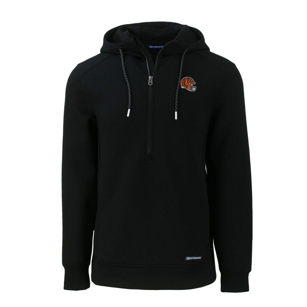 Cincinnati Bengals Cutter & Buck Helmet Roam Eco Half-Zip Recycled Pullover Hoodie | NFL Outlet
