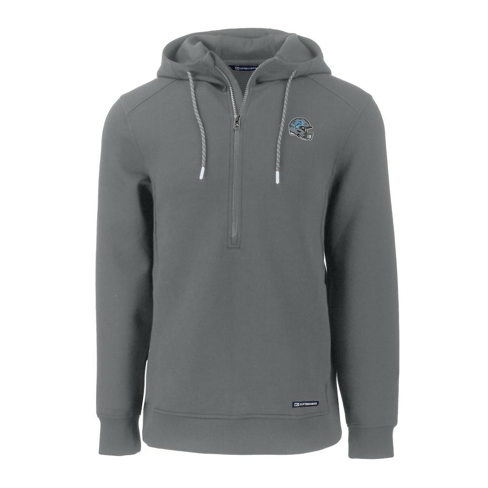 Detroit Lions Cutter & Buck Helmet Roam Eco Half-Zip Recycled Pullover Hoodie | NFL Outlet