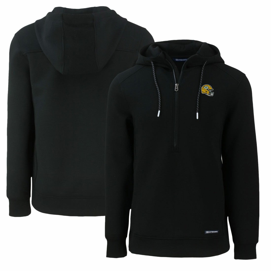 Green Bay Packers Cutter & Buck Helmet Roam Eco Half-Zip Recycled Pullover Hoodie | NFL Discount