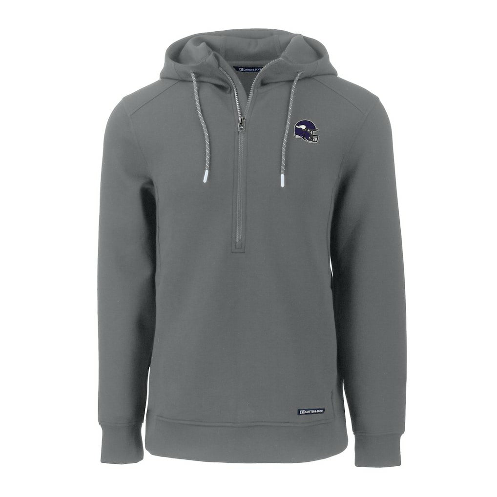 Minnesota Vikings Cutter & Buck Helmet Roam Eco Half-Zip Recycled Pullover Hoodie | NFL Online
