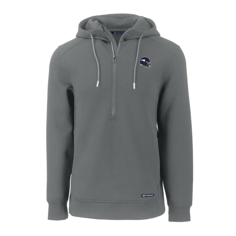 Minnesota Vikings Cutter & Buck Helmet Roam Eco Half-Zip Recycled Pullover Hoodie | NFL Online