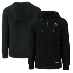 Washington Commanders Cutter & Buck Helmet Roam Eco Half-Zip Recycled Pullover Hoodie | NFL Discount
