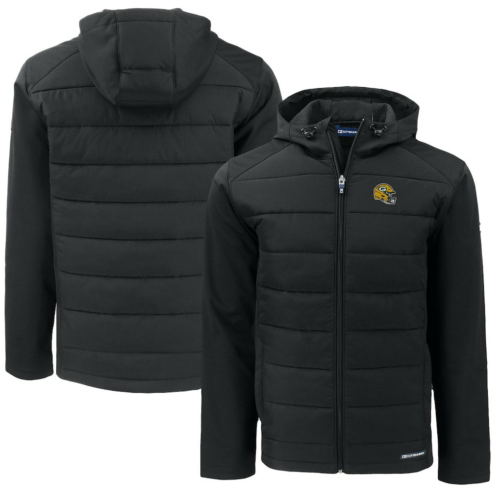 Green Bay Packers Cutter & Buck Helmet Big & Tall Evoke Hybrid Eco Softshell Recycled Full-Zip Jacket | NFL On sale