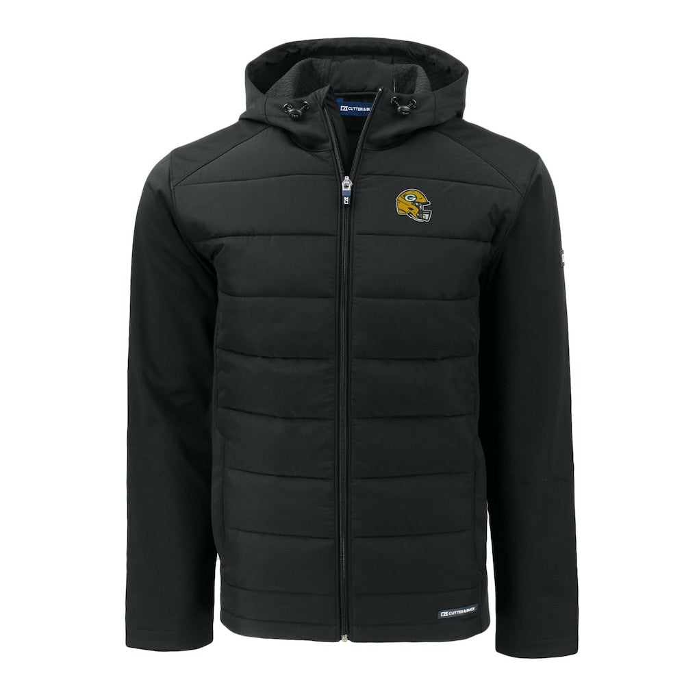 Green Bay Packers Cutter & Buck Helmet Big & Tall Evoke Hybrid Eco Softshell Recycled Full-Zip Jacket | NFL On sale